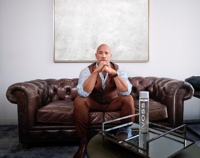 The image showing the American actor and pro wrestled and the Voss water brand open collabrotion in 2019 a strategic brand building